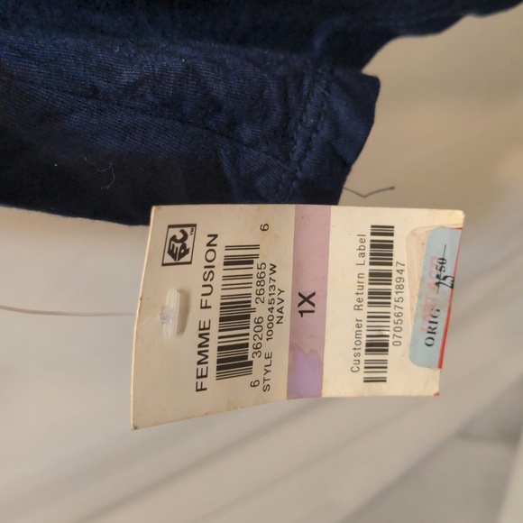 Style & Company blue pull-over blouse size 1X - Picture 2 of 5